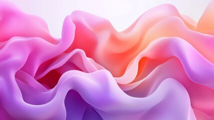 Obraz premium Soft Pink Purple Orange Fabric Drape Texture