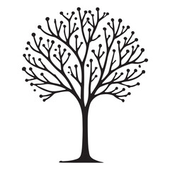 Obraz premium Abstract Silhouette of a Leafless Tree