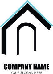 Creative Home Logo for Real Estate and Construction