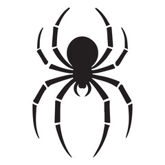 Elegant Spider Silhouette Vector Illustration Graphic