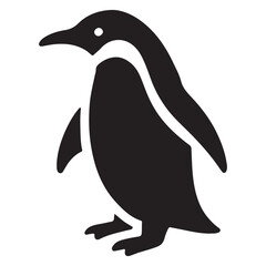 Simple Penguin Silhouette Vector Illustration