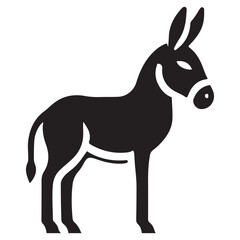 Simple Donkey Silhouette Illustration