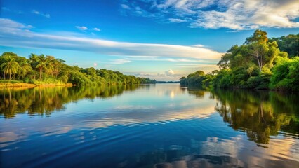 Fototapeta premium Serene Tocantins River Scene , calmness, peaceful scene, calmness, peaceful scene