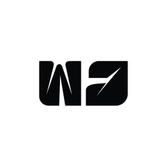 WJ monogram logo design letter text name symbol monochrome logotype alphabet character simple logo
