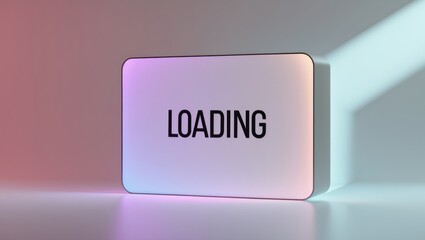 Abstract Loading Screen with Vibrant Lighting Effect and Gradient Background