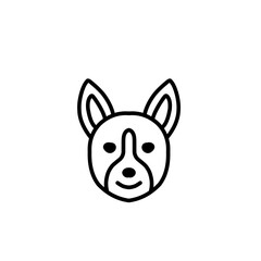 outline of the dog's head