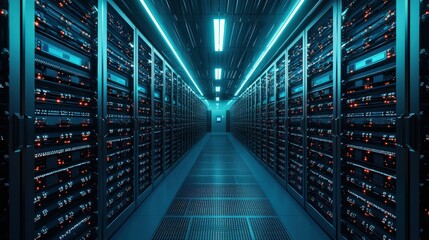 Fototapeta premium A renewable energy storage facility using advanced batteries.