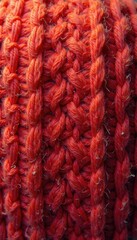 Thick woven yarn loops forming ridged surface, dense knit, coarse texture