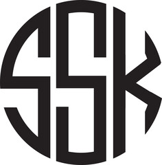 Obraz premium SSK Circle logo.eps