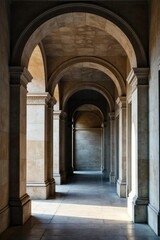 Fototapeta premium Antiqua colonna con fascia dorata e marmo grigio, architrave, vicolo, torino