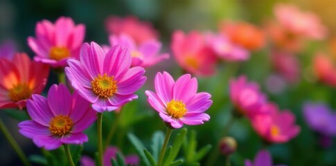 Obraz premium Colorful saururus cernuus flowers blooming in a garden bed, purple, cernuus, botanical