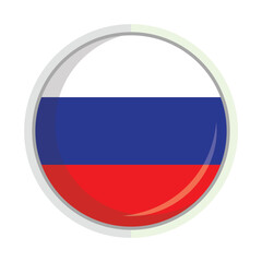 Russian national flag shield Badge