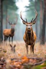 Fototapeta premium A serene forest with a focus on preserving wildlife.