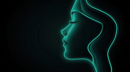 A sleek high-tech background featuring glowing emerald green 