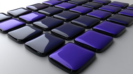 Obraz premium Abstract glossy dark blue and purple square tiles pattern.