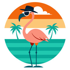 flamingo on the beach © Garna