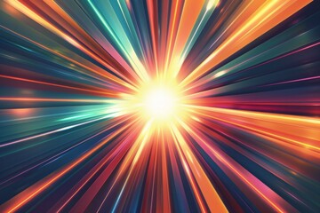 Obraz premium the radial cartoon shine effect.