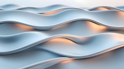 Obraz premium Mesmerizing Metallic Waves:A Futuristic Digital Wallpaper