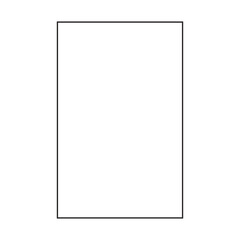 Simple black frame isolated on transparent background. Horizontal rectangle with rounded corners. Empty space