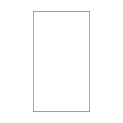 Simple black frame isolated on transparent background. Horizontal rectangle with rounded corners. Empty space
