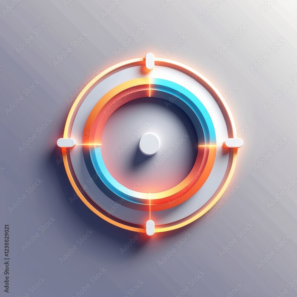 Poster abstract circular design with vivid colors and modern style