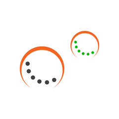 set of colorful bubbles
