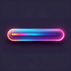 Colorful Neon Horizontal Progress Bar Displaying Progress in Dark Background