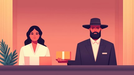 Efficient Package Delivery in a Bustling Urban Setting with Modern Architecture and Transportation Systems Showcasing the Seamless of Commerce and Community