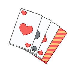 Aces poker card deck accessory