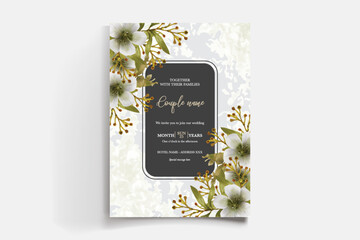 BRIDAL SHOWER FLORAL INVITATION TEMPLATE