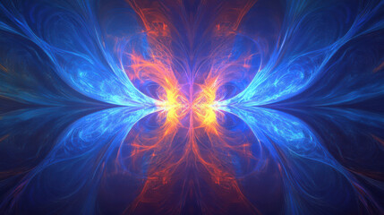 Fototapeta premium High-quality digital background, abstract geometric design, deep blue color spectrum