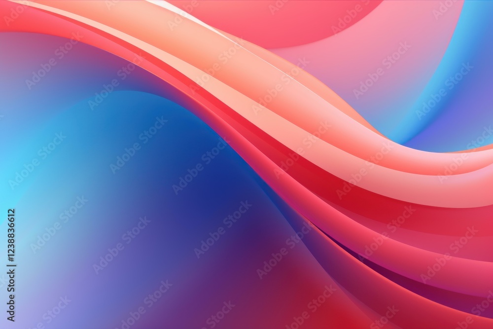 Poster smooth and vibrant gradient waves create a dynamic and colorful abstract background
