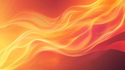 Abstract Orange Yellow Red Wavy Background