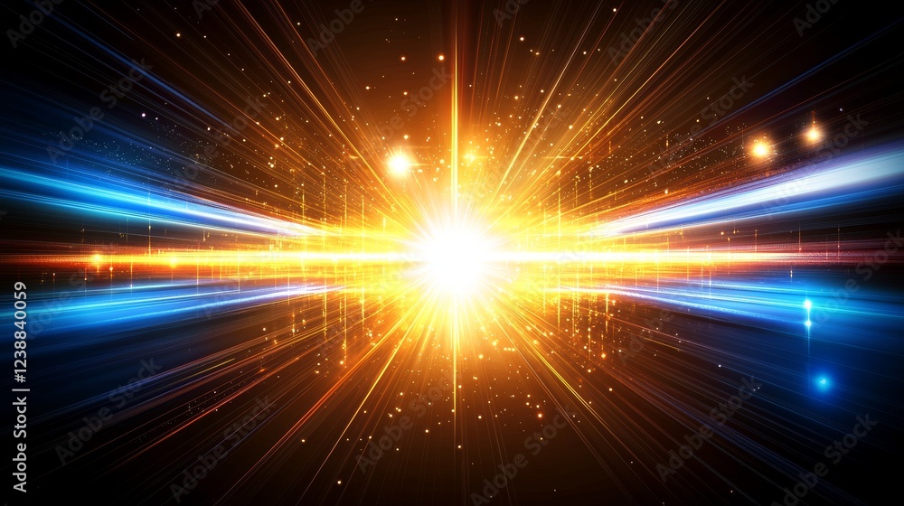 Aufkleber abstract interpretation of physical forces in dynamic cosmic energy display