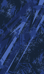 Abstract blue grunge brush stroke textured background for sublimation sports jersey