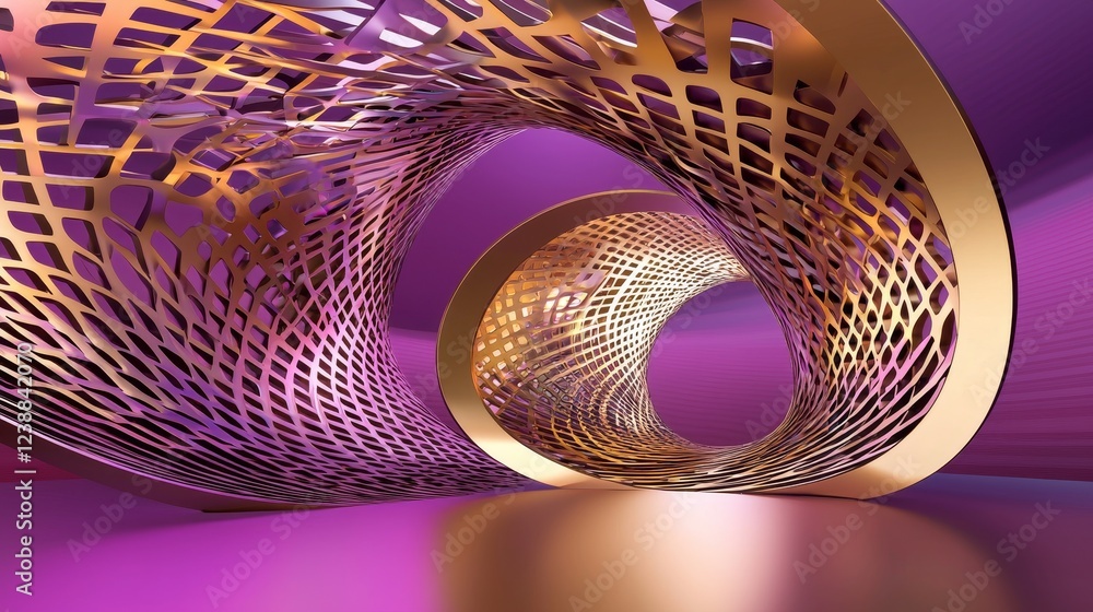 Poster capturing the essence of dynamic waves in a modern abstract scene