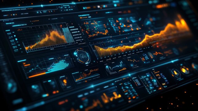 Technology oriented data visualization interface - Powered by Adobe