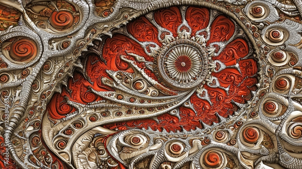Poster celestial patterns merging in mysterious realms of science and art