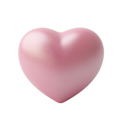 Fototapeta premium Heart-shaped decorative object displayed against a simple background, showcasing its smooth surface and soft pink color