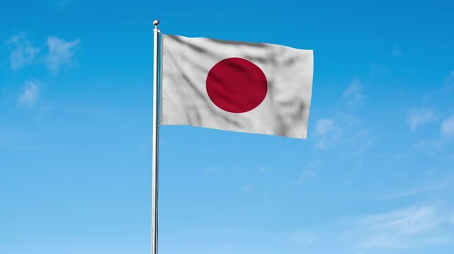 High detailed flag of Japan. National Japan flag. Asia. 3D Render.