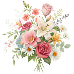 bouquet of pink roses