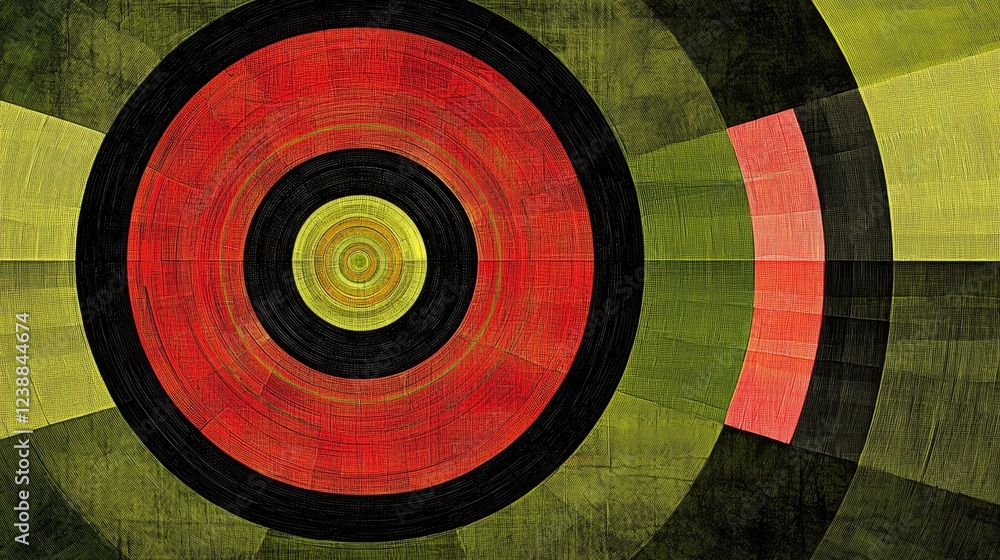 Poster creating tangible narratives of vibrations in abstract color patterns