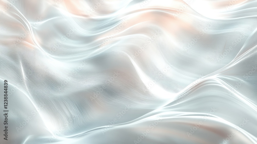 Poster elegant ripple lines flowing across smooth water, with soft light reflections creating a serene and 