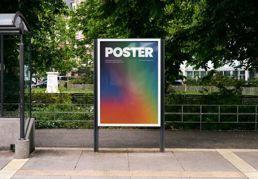 Mockup Of Customized Poster, Vertical