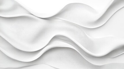 Fototapeta premium Pretty abstract white linen fabric texture wavy textile cloth background wallpaper