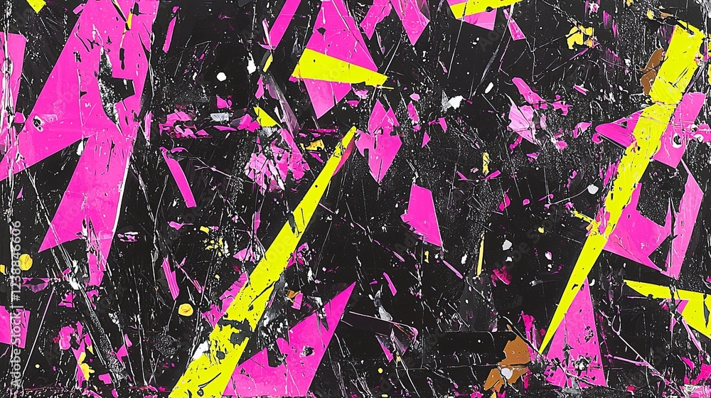 Poster dynamic energy and motion in bold vibrant colors with textured background