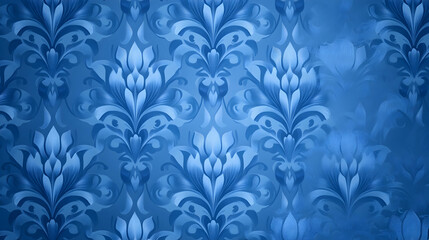 Blue damask pattern background, elegant design, textile texture, wallpaper design, for website or print