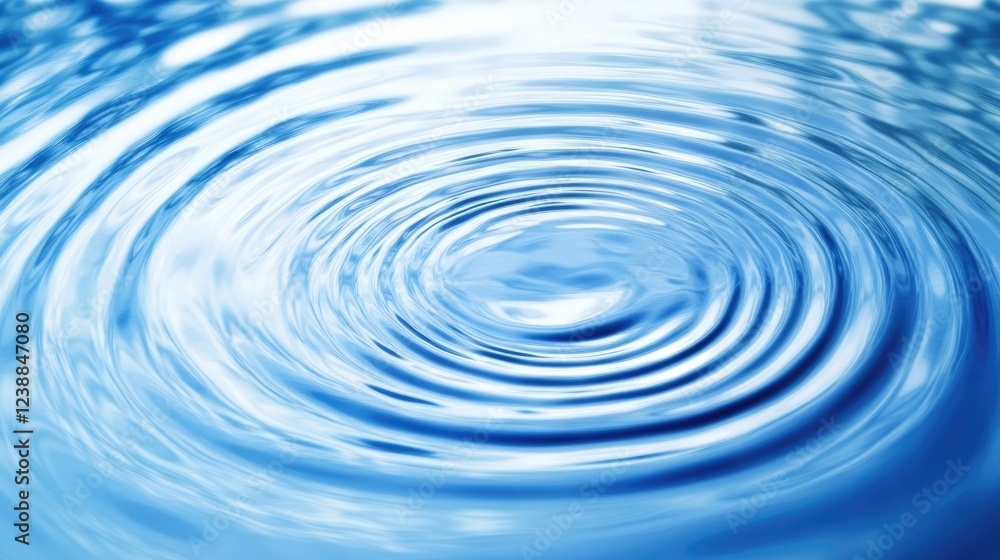 Poster Soft wave-like ripple lines in smooth water, forming a flowing pattern with reflections of surrounding light.