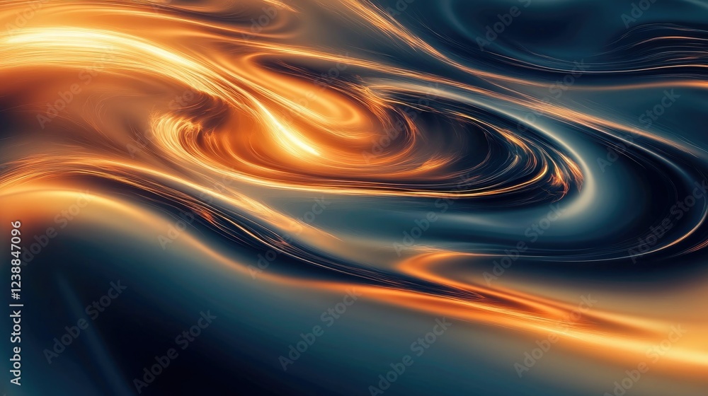 Poster Soft wave-like ripple lines in smooth water, forming a flowing pattern with reflections of surrounding light.