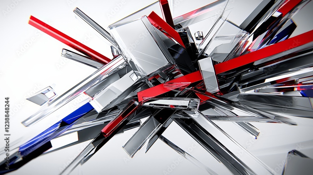 Poster abstract representation of fluidity in space through streamlined forms